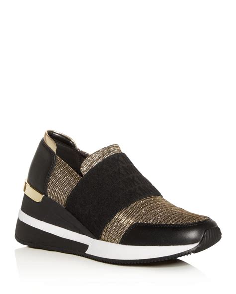 michael kors wedge sneakers|michael kors slip on sneakers.